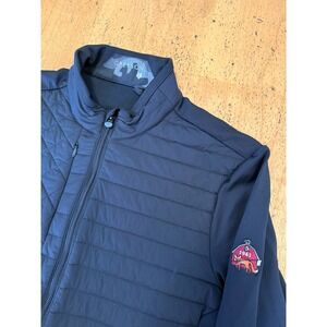 Greyson Yukon TundraJacket Men L Black Quilted Hybrid Stretch Golf Club Logo